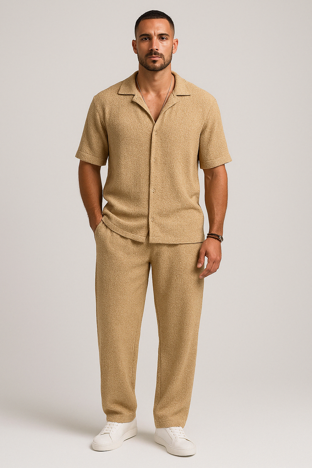 Bushii | Zomerse Heren Set – Luchtig Linnenlook