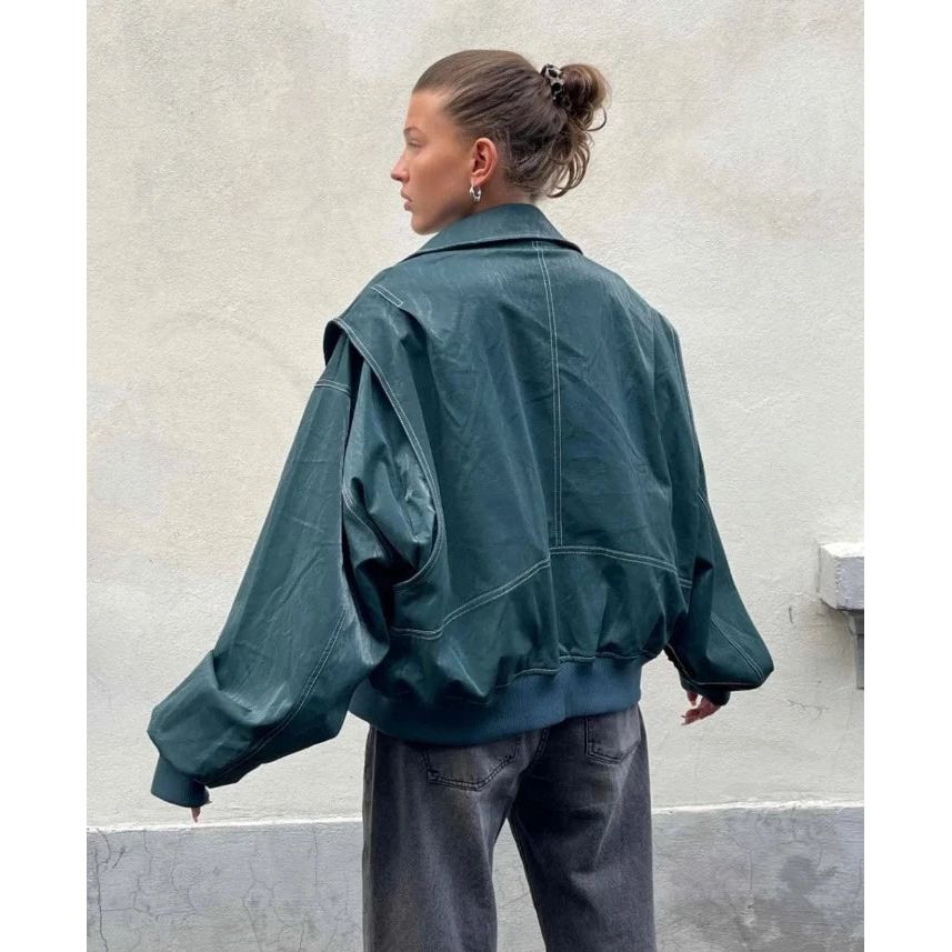 Bushii | Leren bomberjack - Vintage en weerbestendig