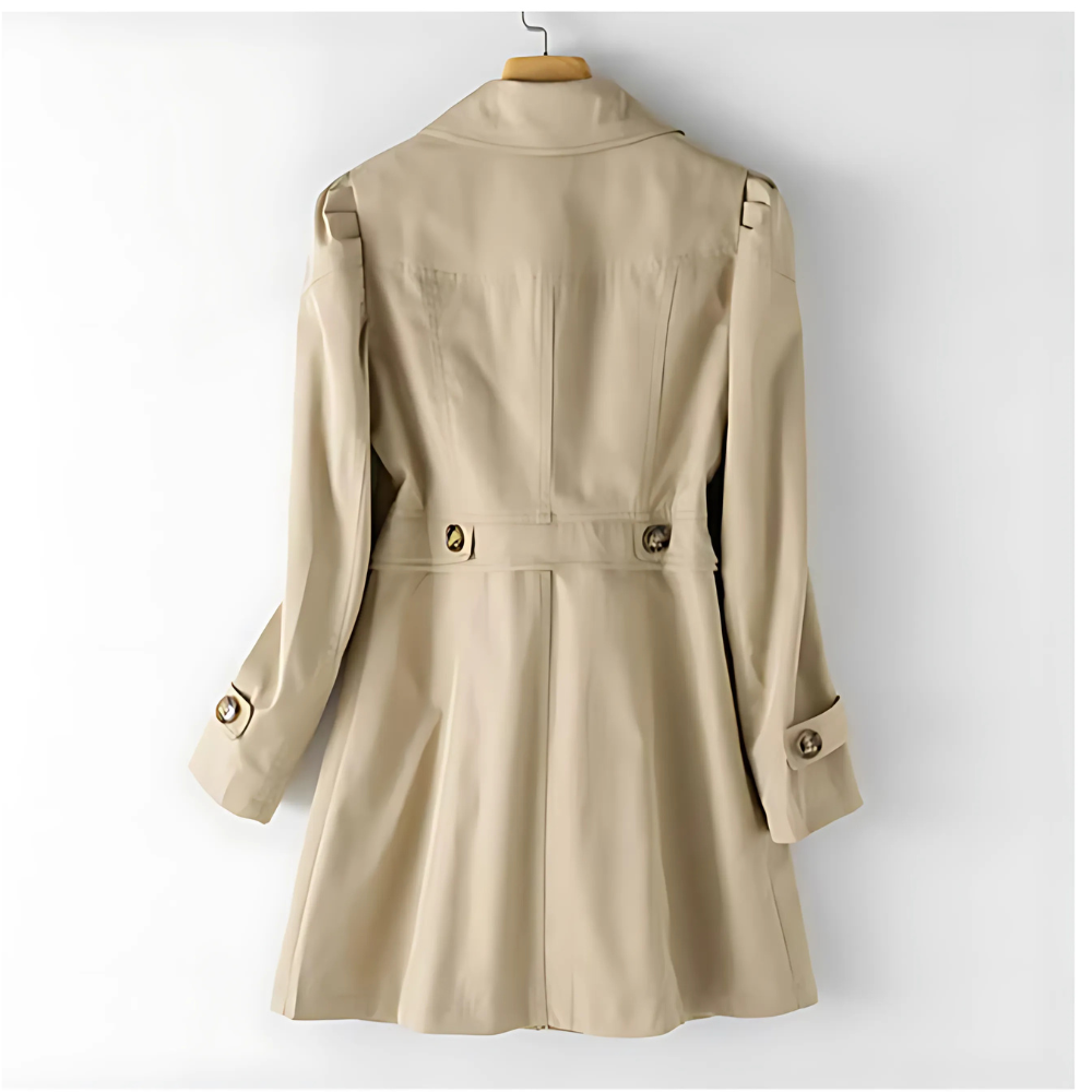 Bushii | Dames Trenchcoat – Lentejas Lang Model met Knoopsluiting