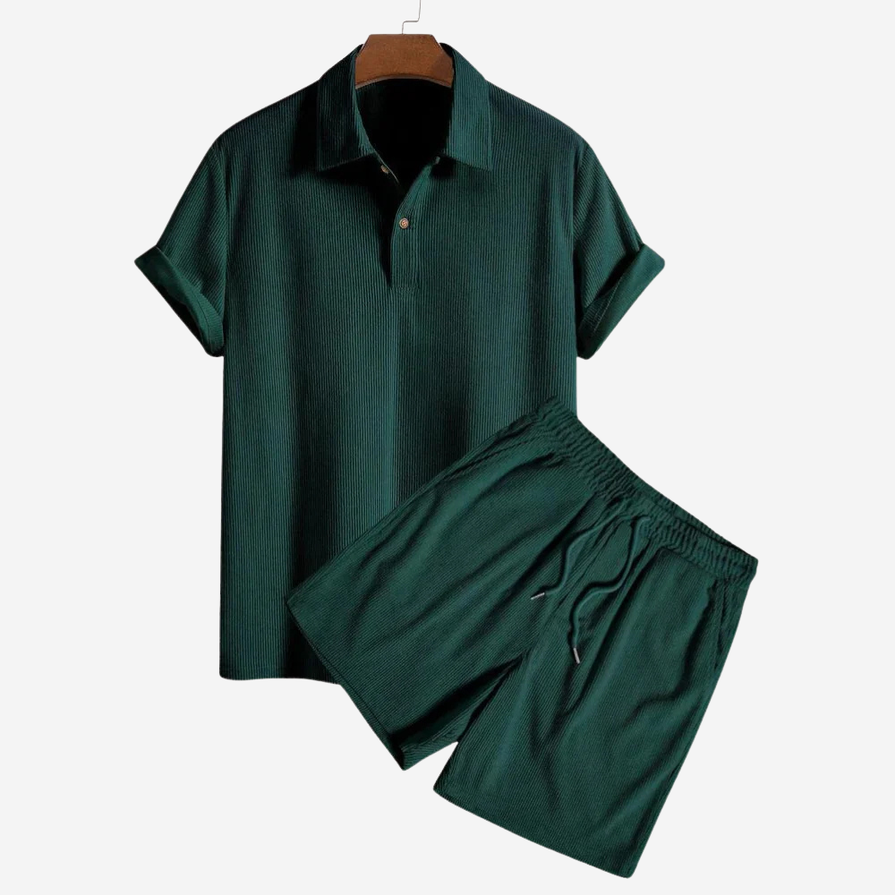Bushii | Zomerset Heren Katoen – Shirt en Korte Broek