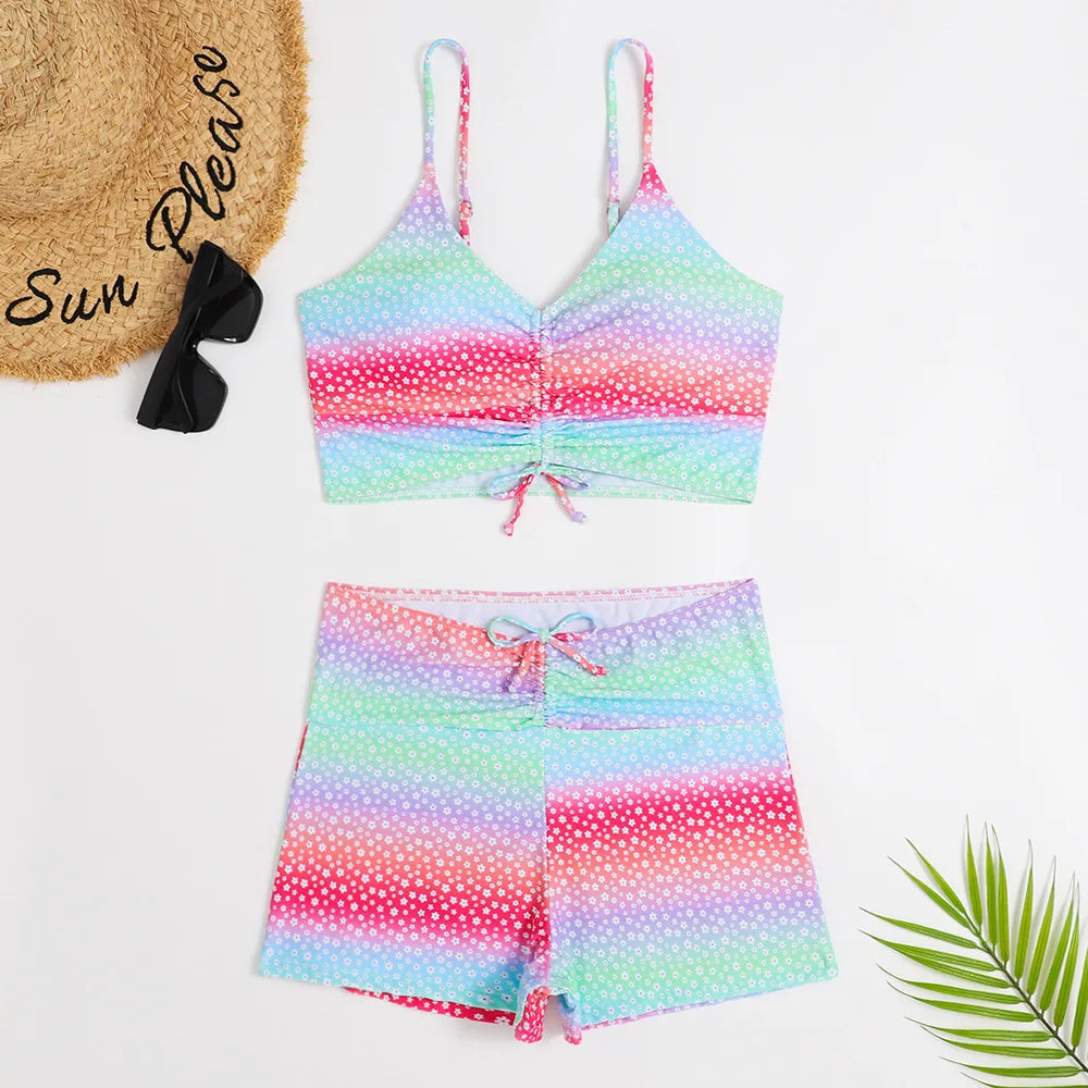 Bushii | Bloemrijke Bikini Dames Kleurrijk Design En Comfortabele Pasvorm