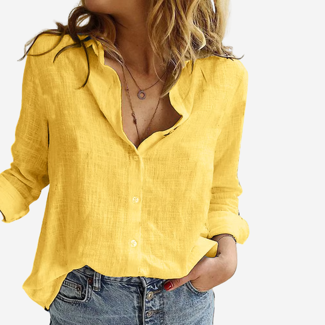 Bushii | Linnen Blouse Dames – Losvallend & Ademend Design