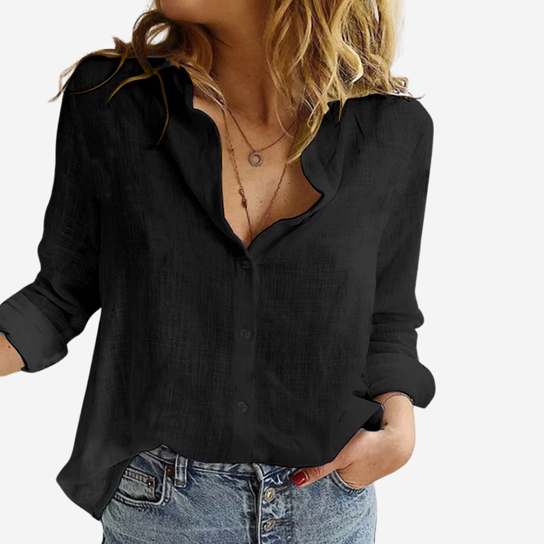 Bushii | Linnen Blouse Dames – Losvallend & Ademend Design