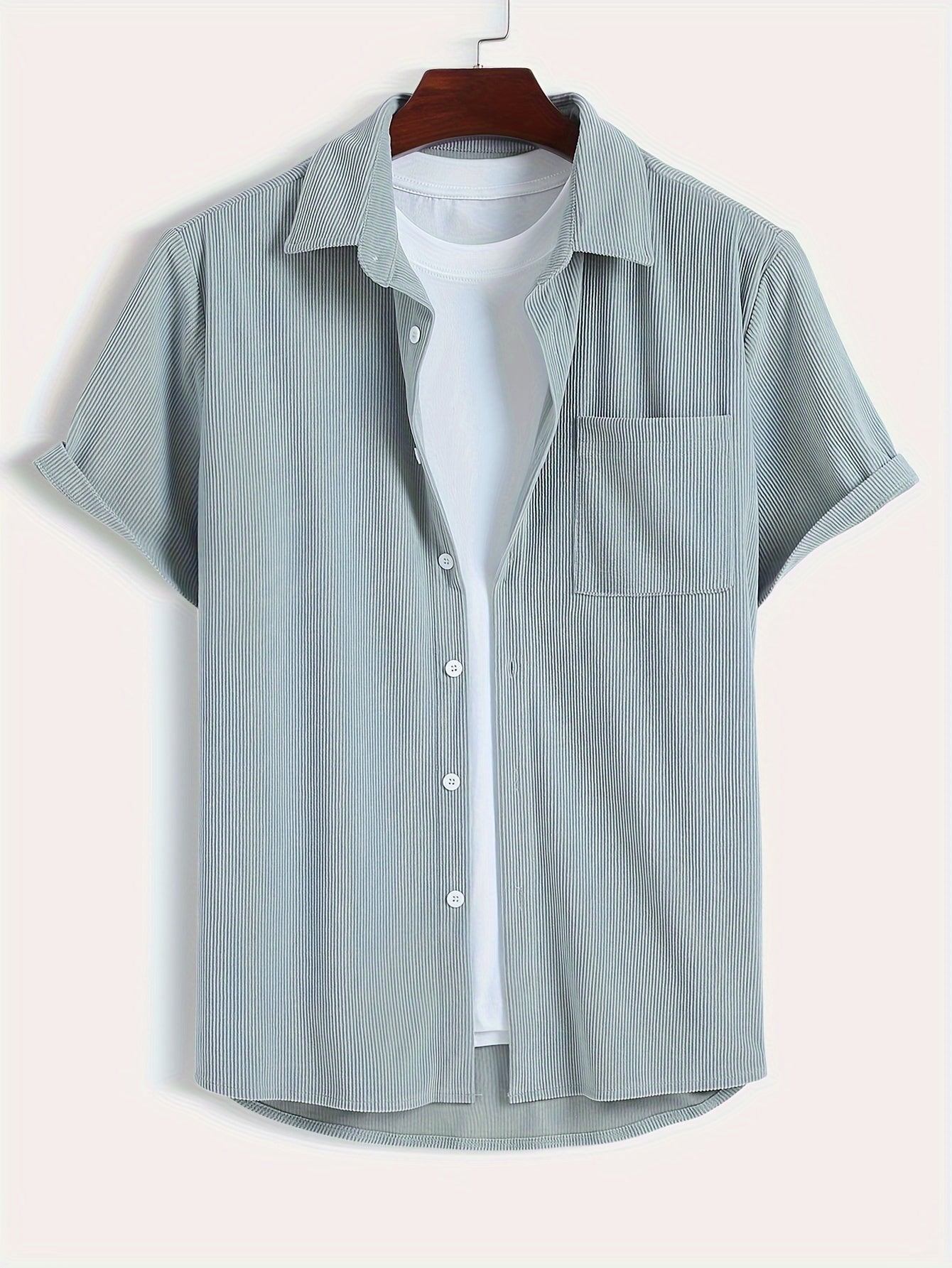 Bushii | Luxe Effen Zomerset Heren – Set met Overhemd & Shorts