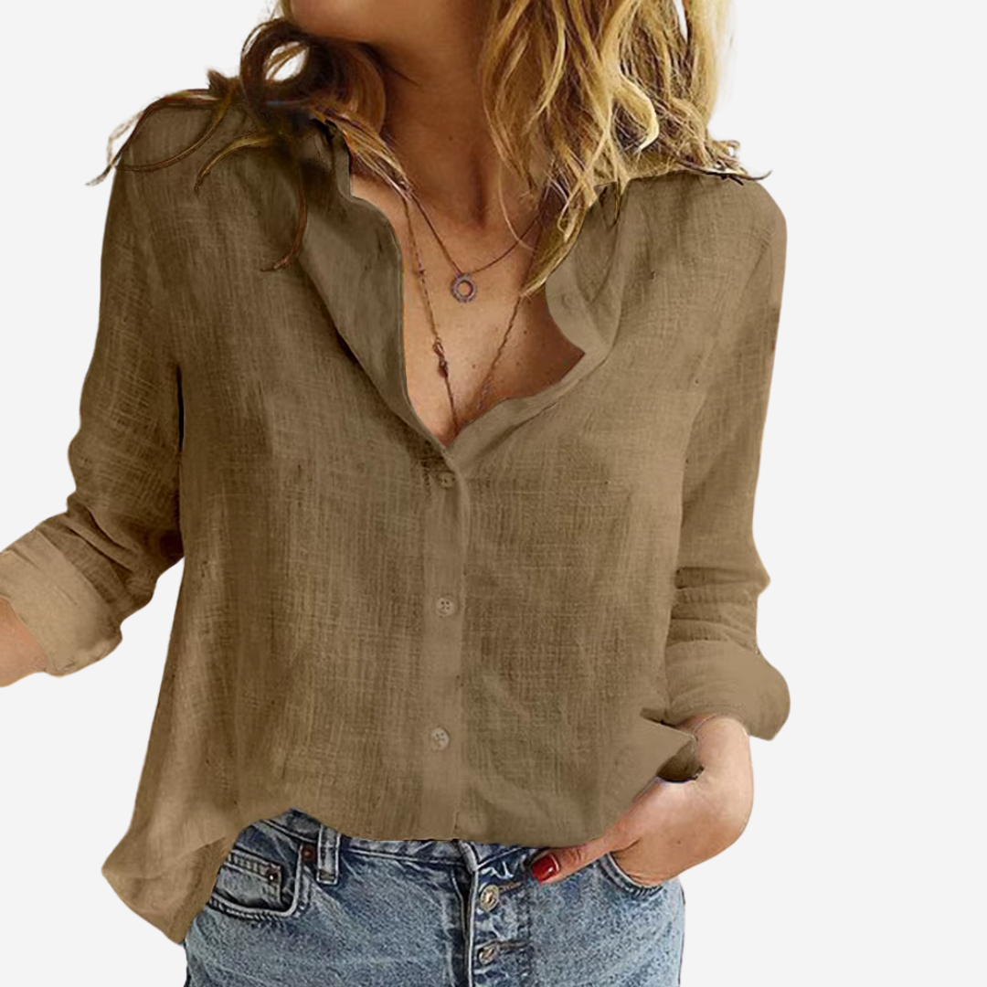 Bushii | Linnen Blouse Dames – Losvallend & Ademend Design