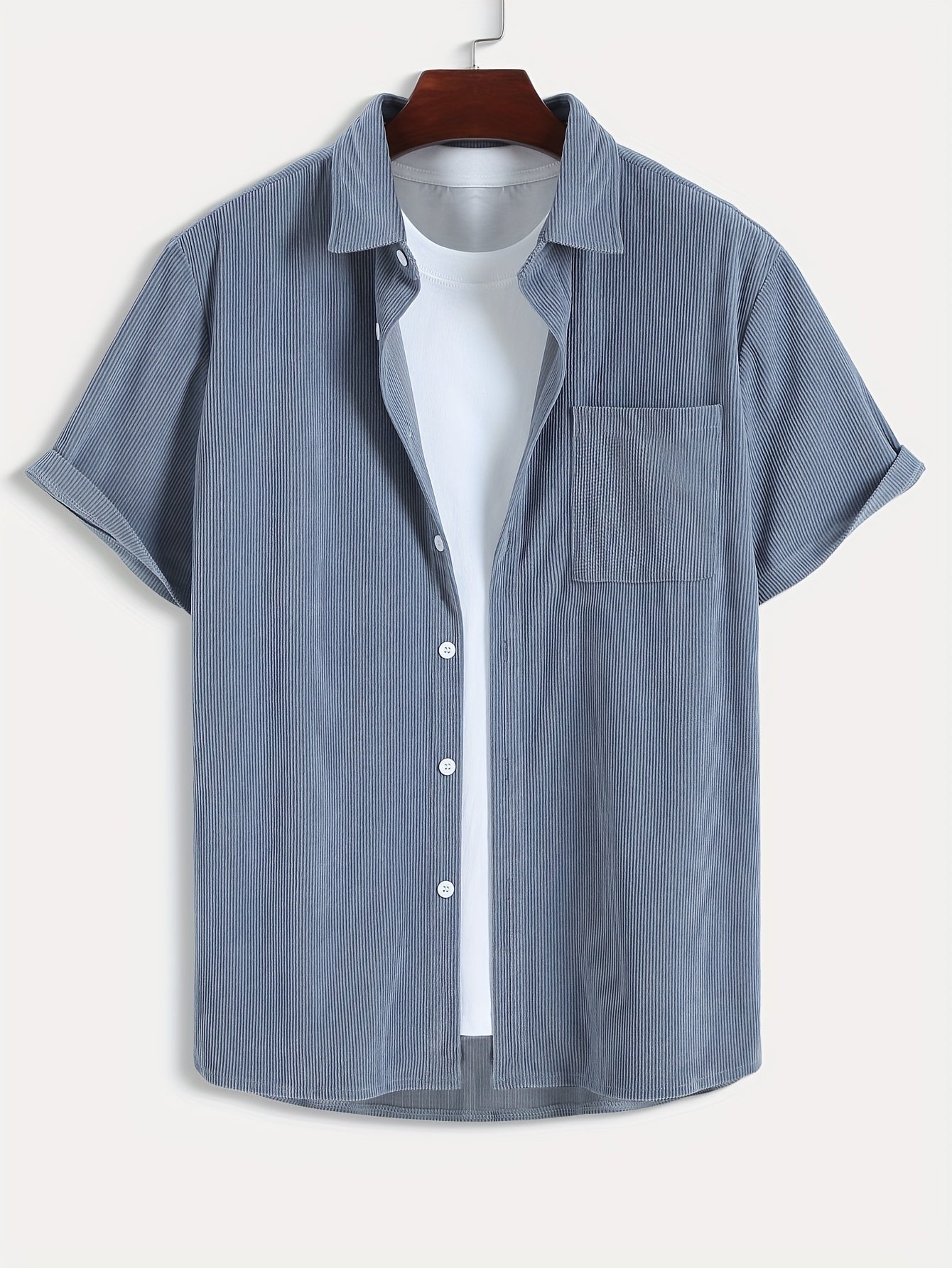 Bushii | Luxe Effen Zomerset Heren – Set met Overhemd & Shorts