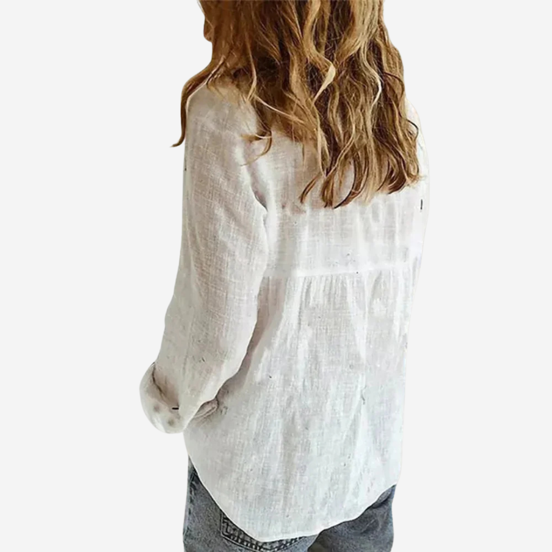 Bushii | Linnen Blouse Dames – Losvallend & Ademend Design