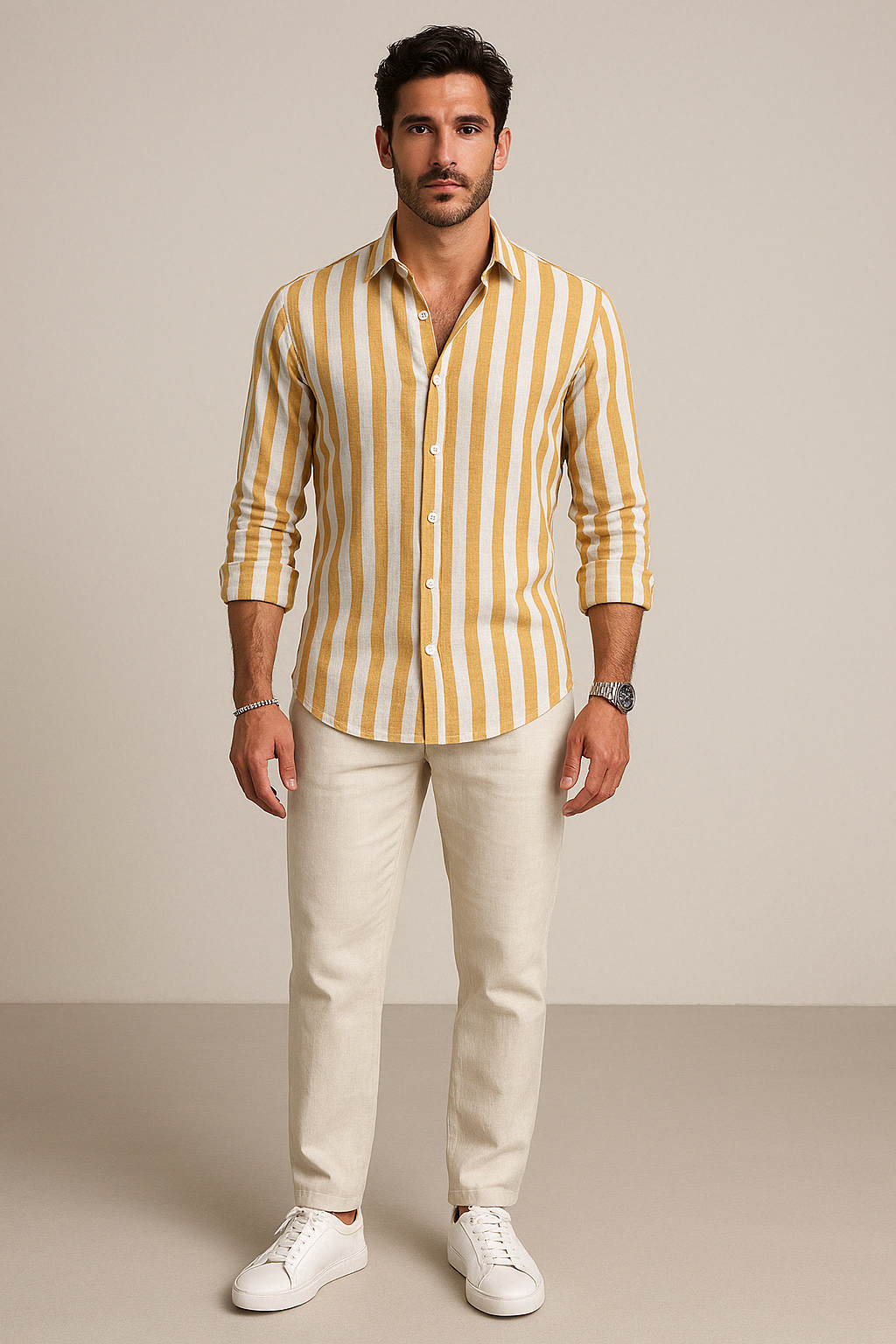 Bushii | Elegant herenoverhemd met lange mouwen