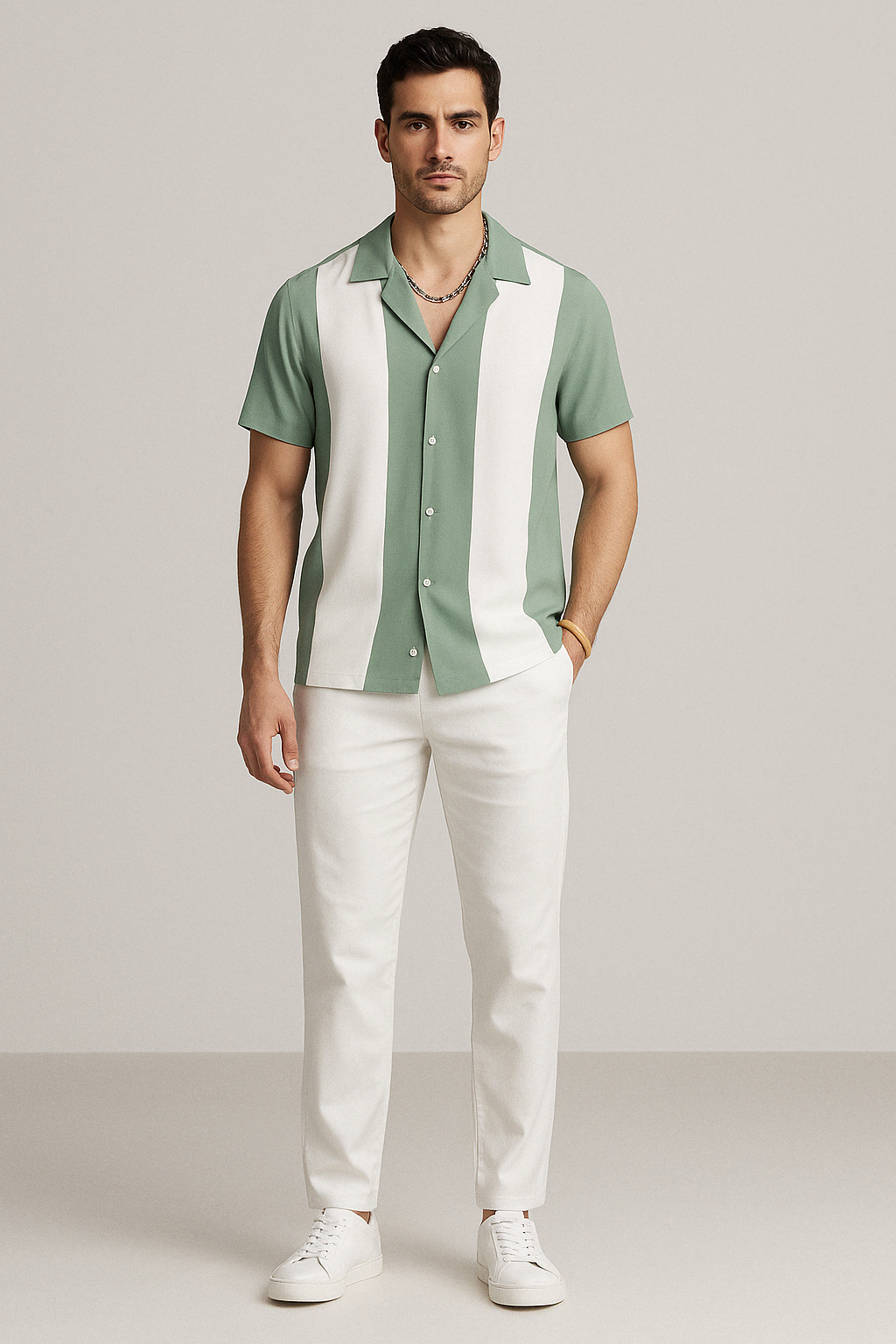 Bushii | Zomers Heren Shirt met Korte Mouwen