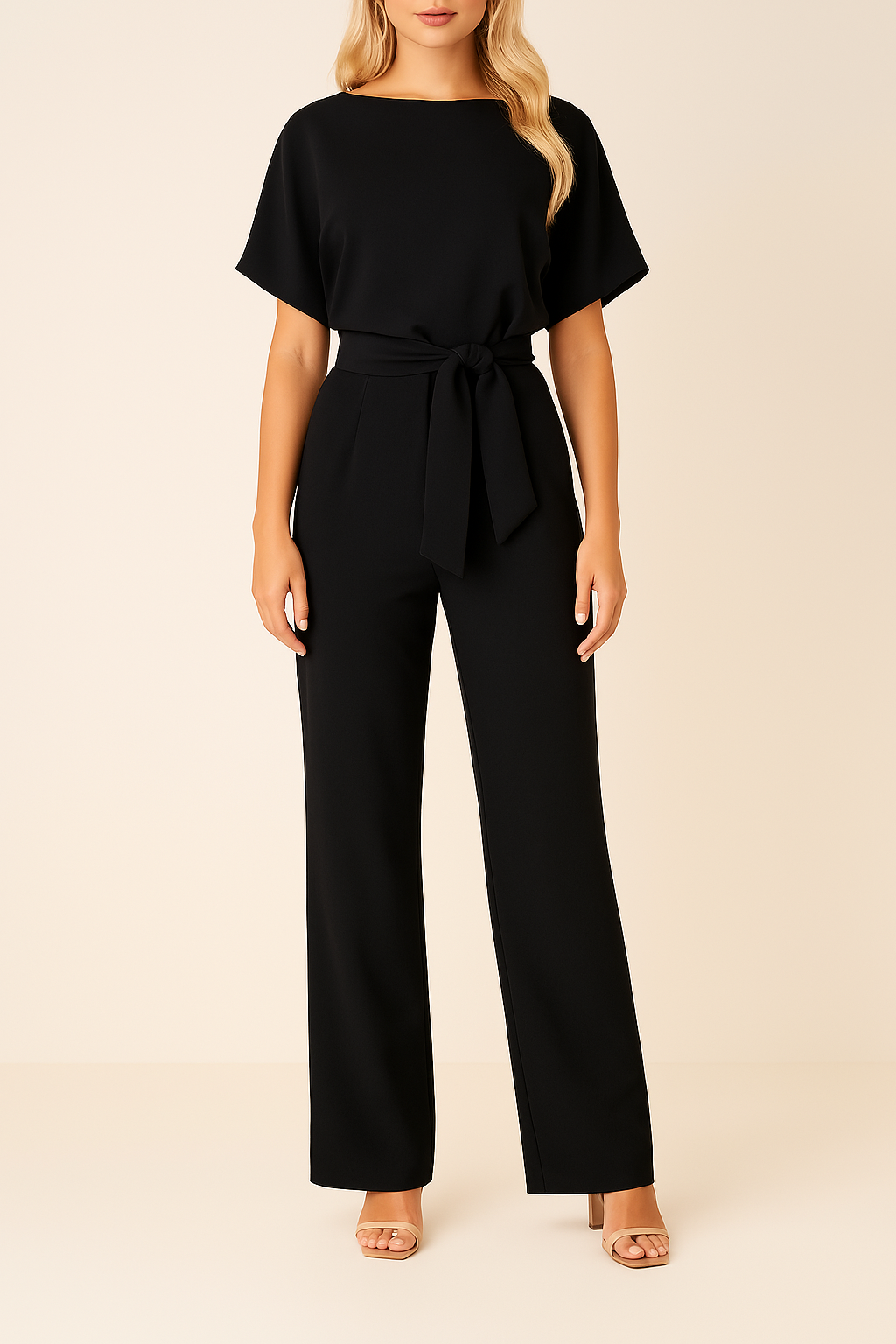 Bushii | Dames Jumpsuit – Elegante Zomerlook Met V-Hals En Knoopdetail