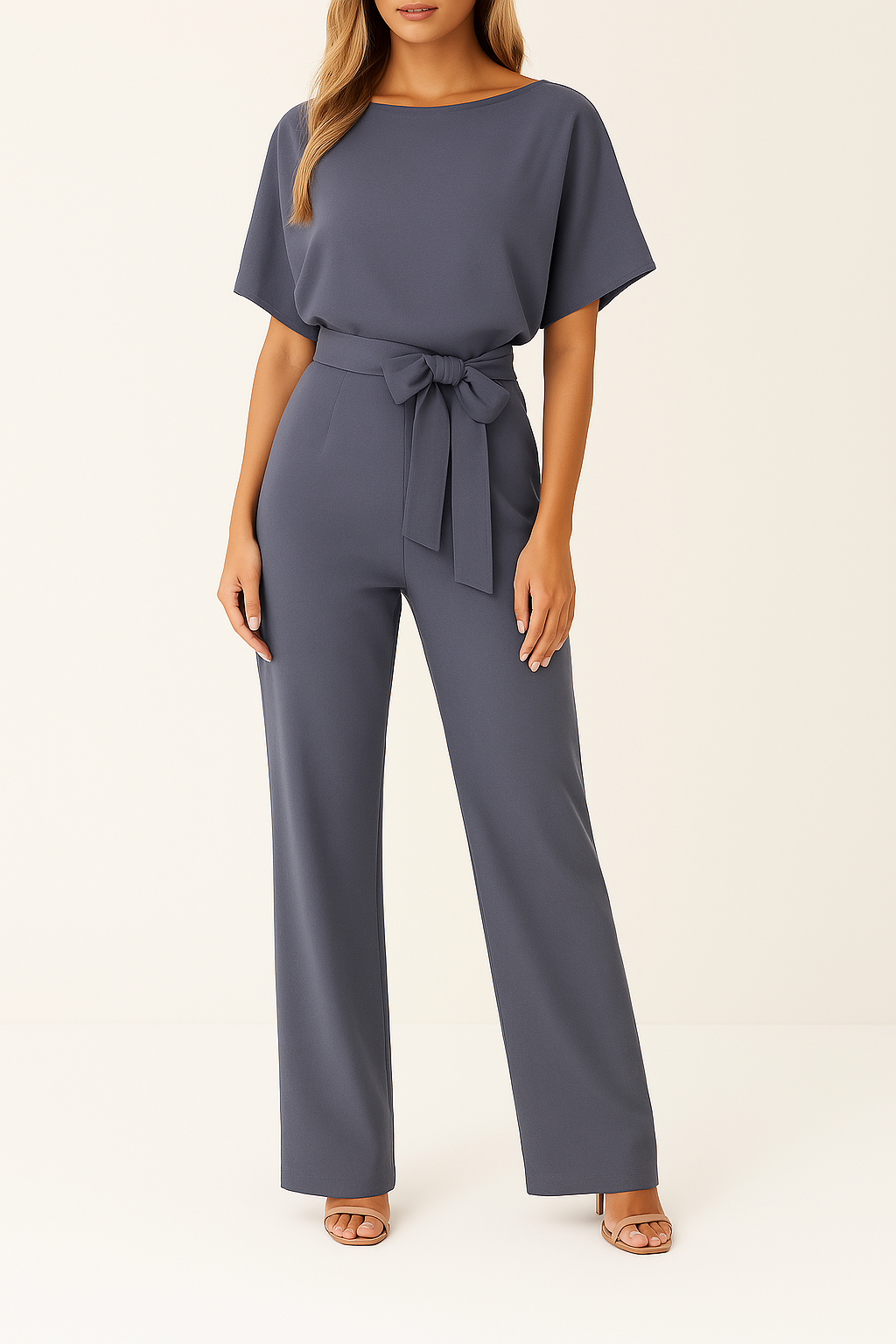 Bushii | Dames Jumpsuit – Elegante Zomerlook Met V-Hals En Knoopdetail
