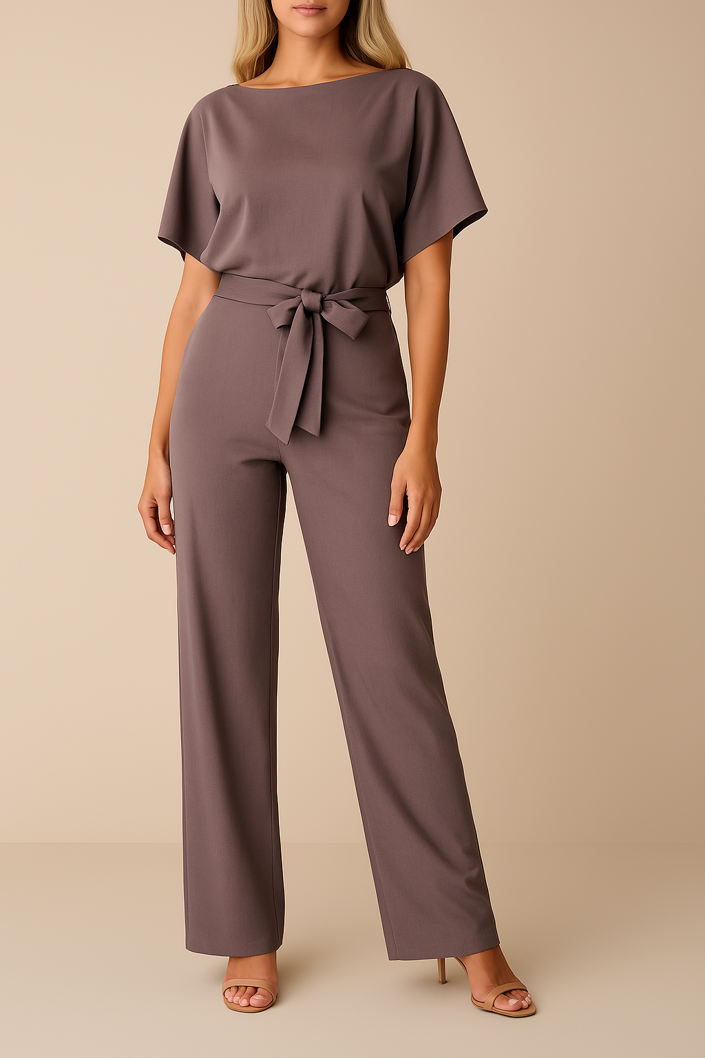 Bushii | Dames Jumpsuit – Elegante Zomerlook Met V-Hals En Knoopdetail