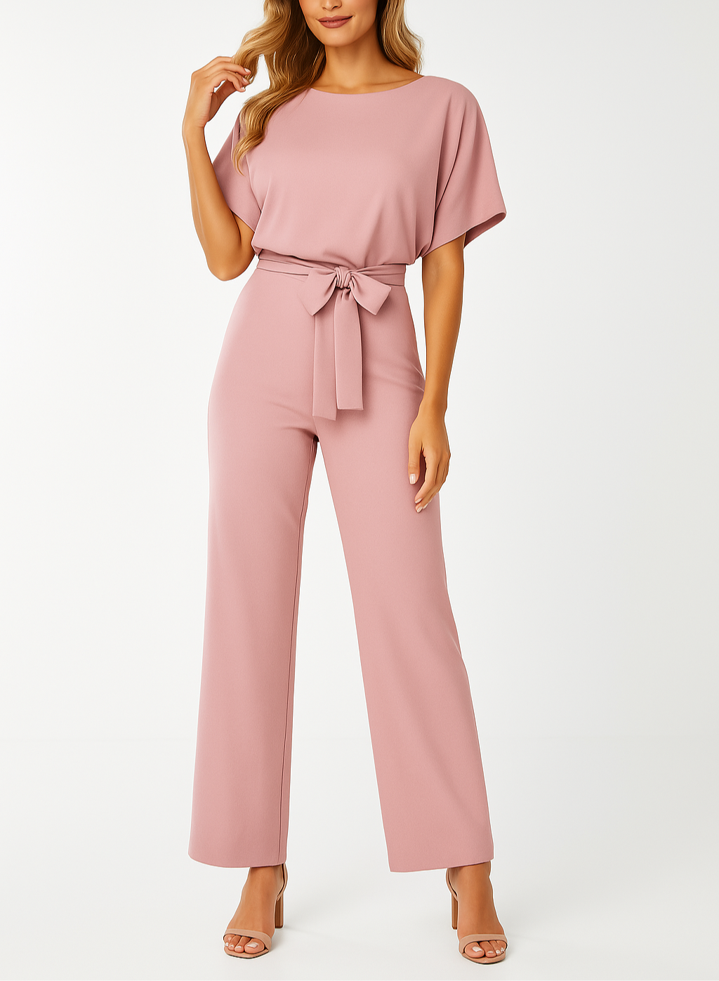 Bushii | Dames Jumpsuit – Elegante Zomerlook Met V-Hals En Knoopdetail