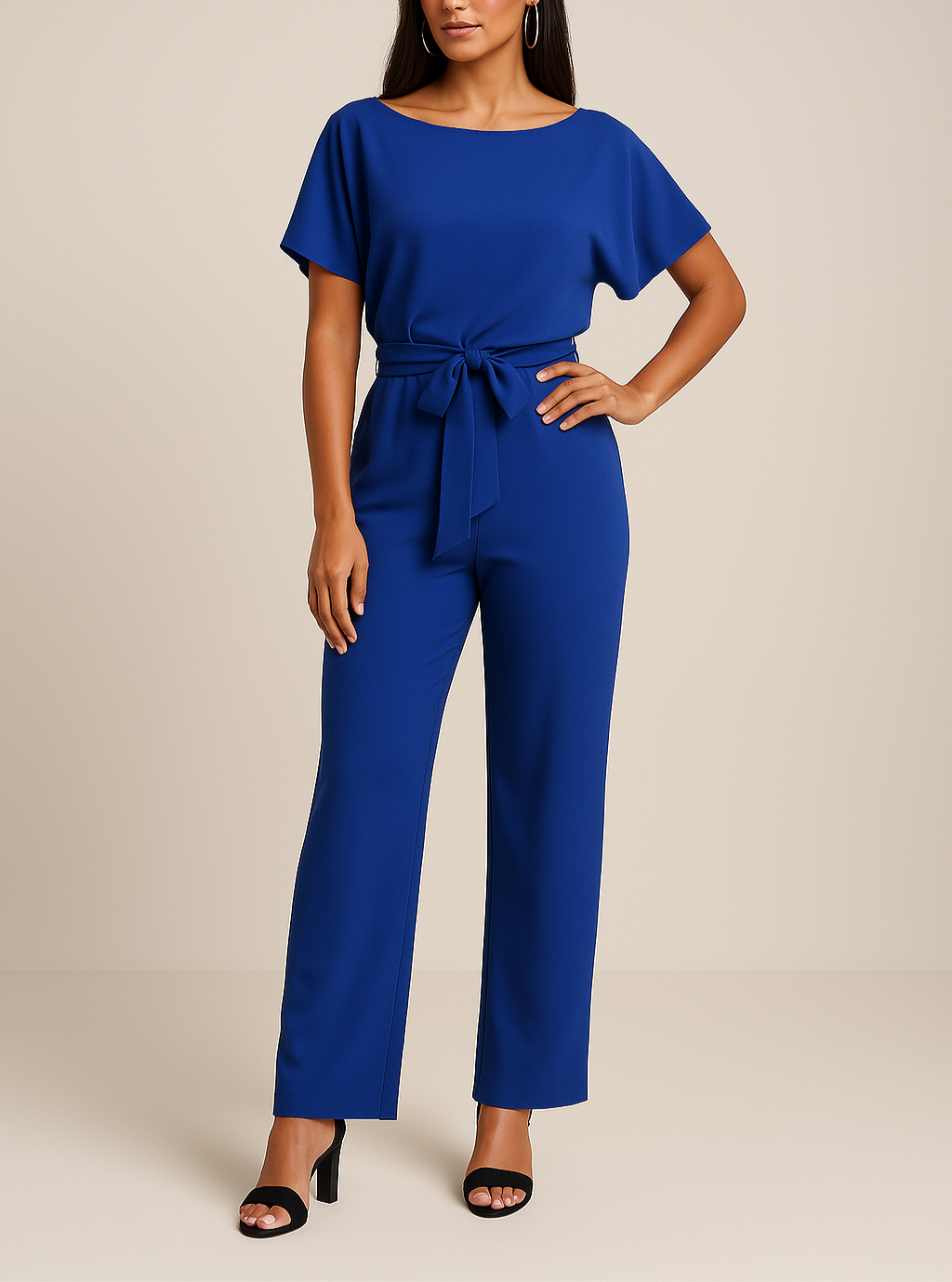 Bushii | Dames Jumpsuit – Elegante Zomerlook Met V-Hals En Knoopdetail