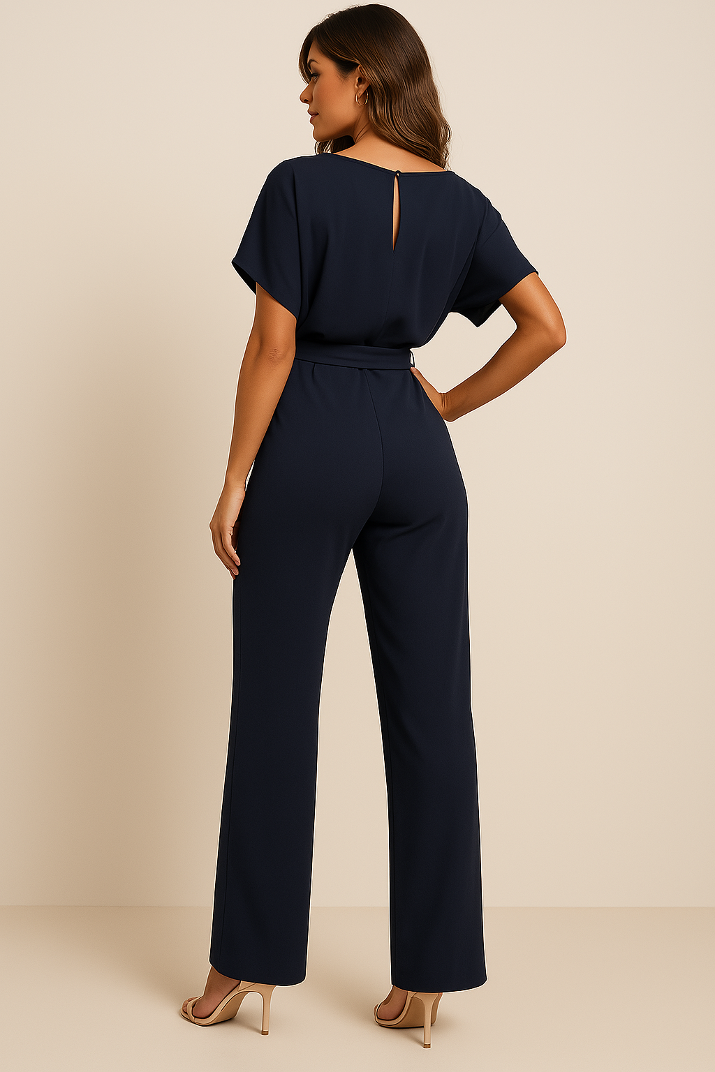 Bushii | Dames Jumpsuit – Elegante Zomerlook Met V-Hals En Knoopdetail