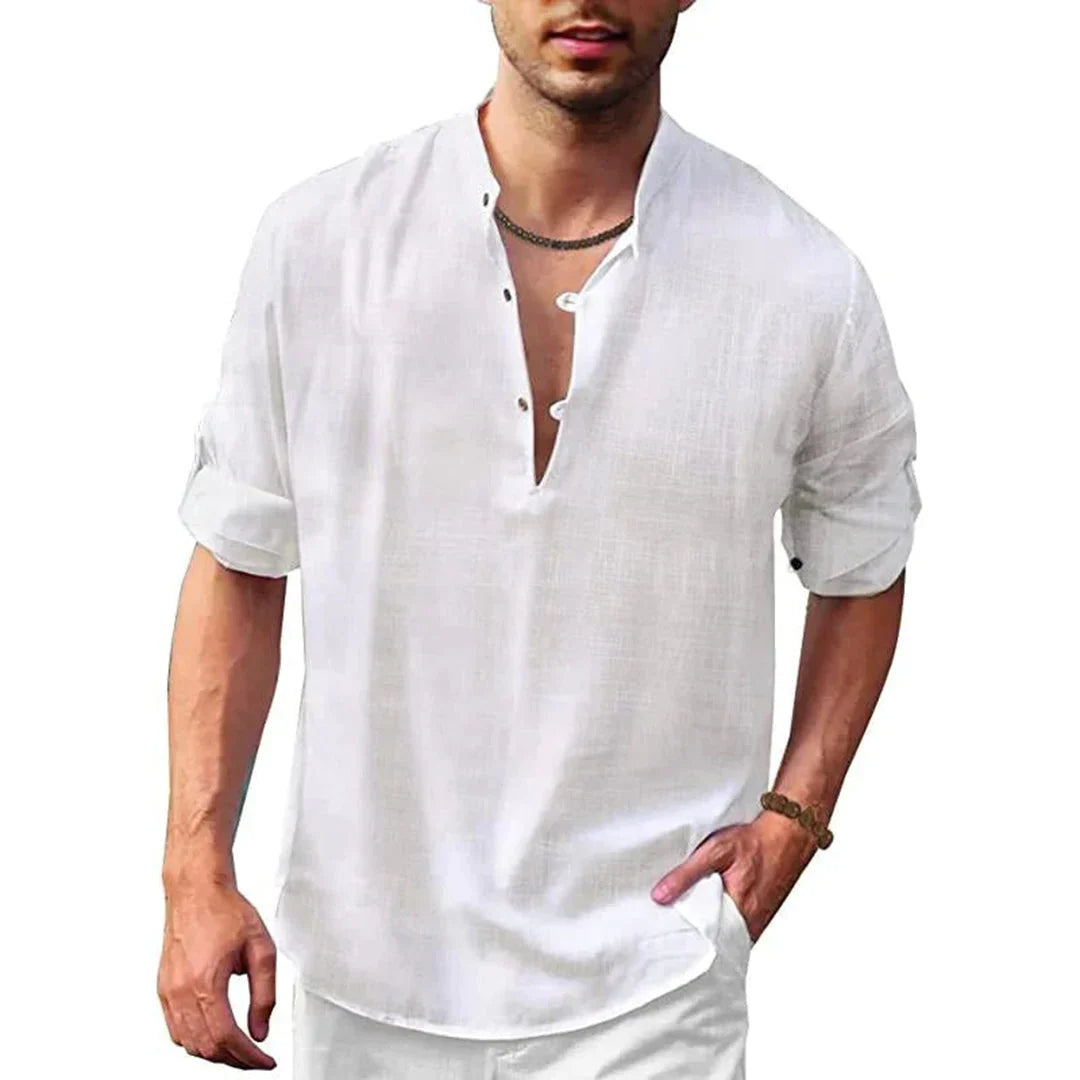 Bushii | Linnen Overhemd Heren – Ademend Zomer Shirt