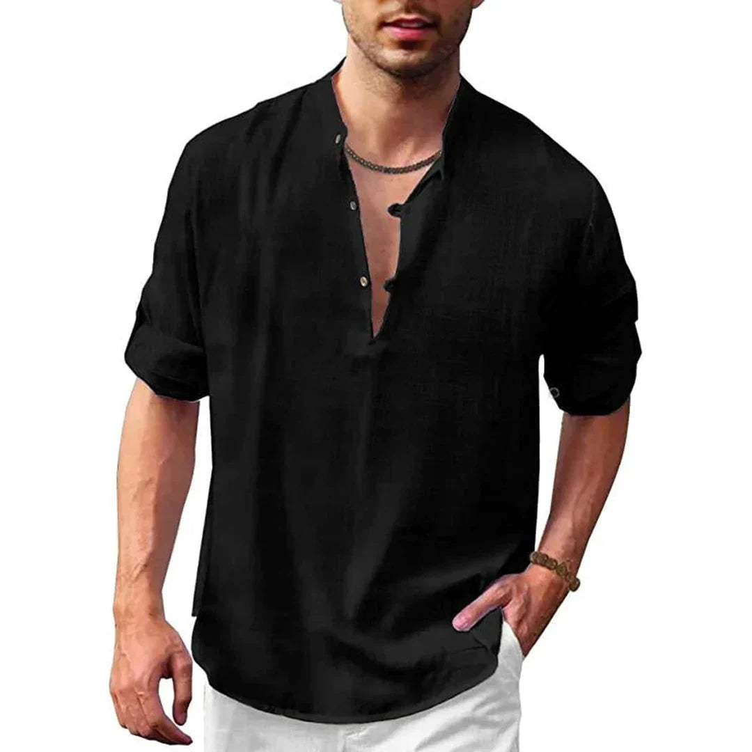 Bushii | Linnen Overhemd Heren – Ademend Zomer Shirt