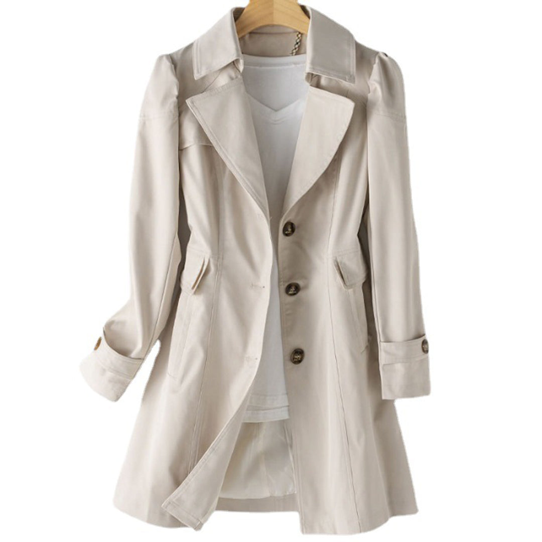 Bushii | Dames Trenchcoat – Lentejas Lang Model met Knoopsluiting