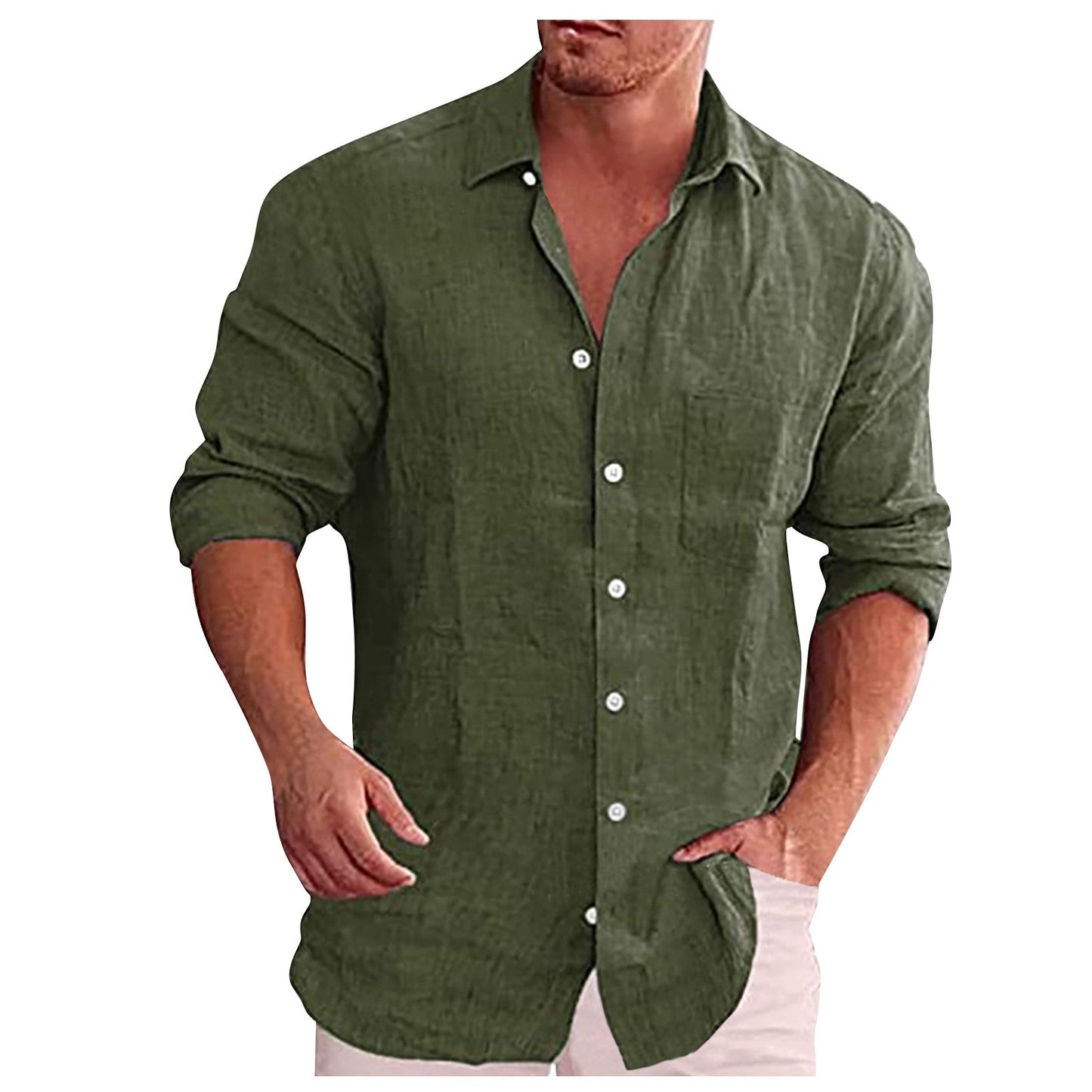 Bushii | Linnen Casual Herenoverhemd