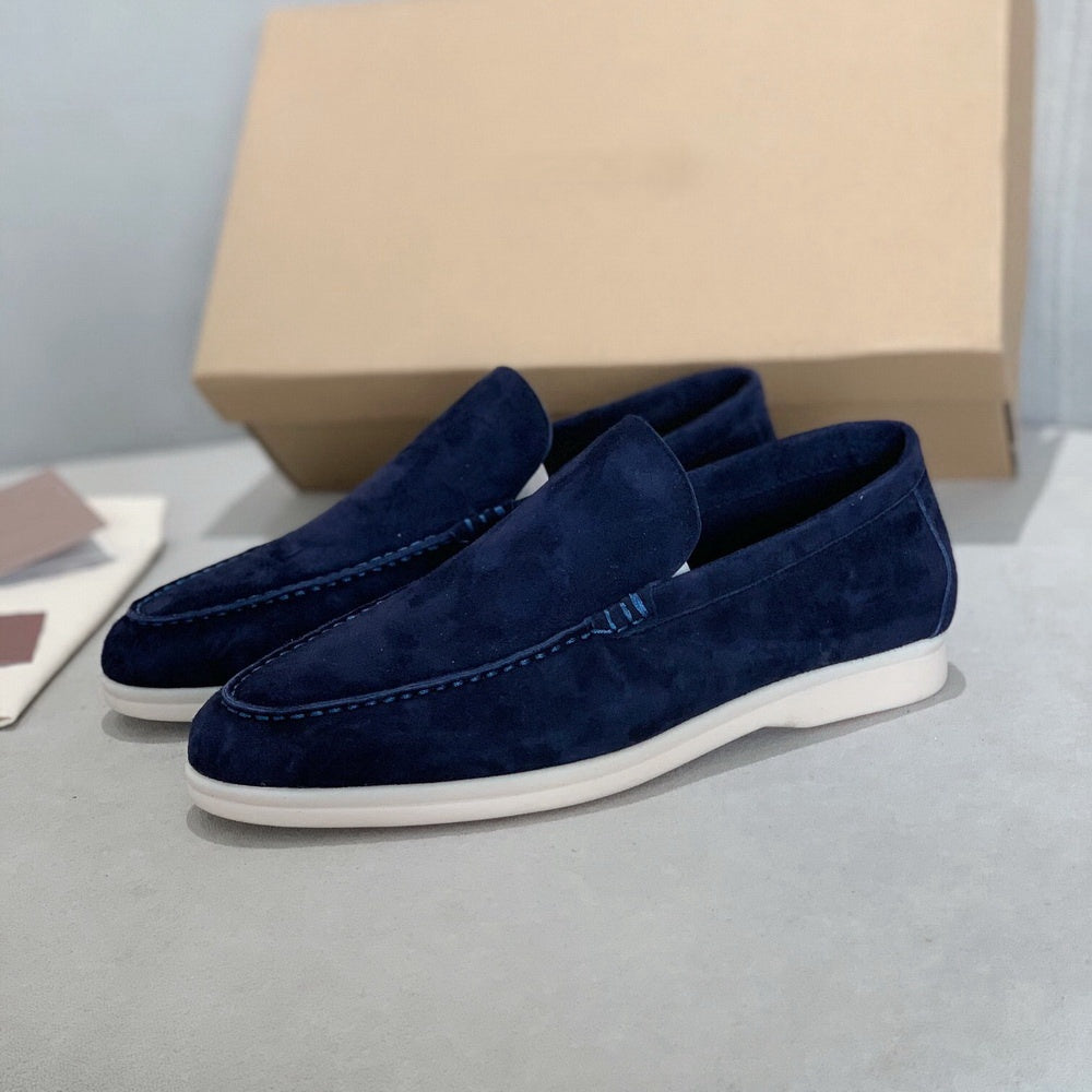 Bushii | Heren Loafers Suède Klassiek Zwart Minimalistisch