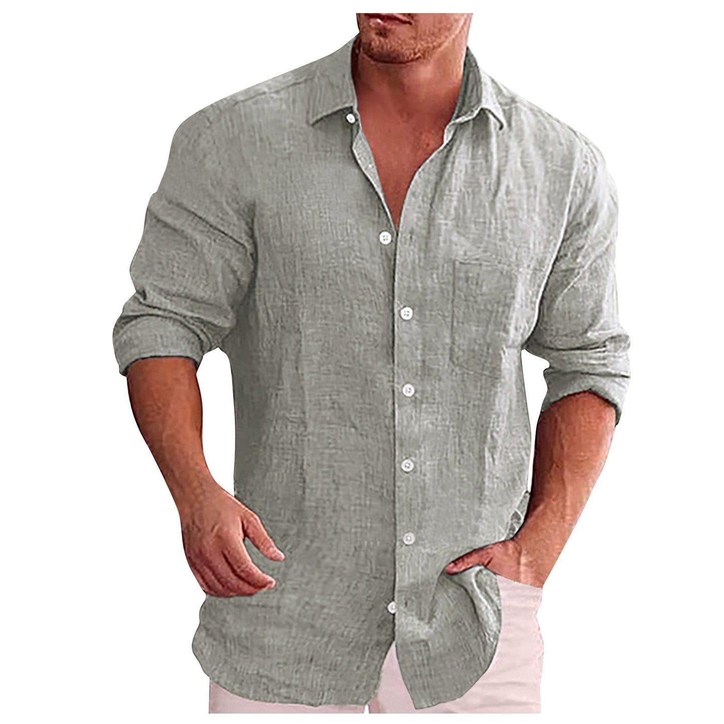 Bushii | Linnen Casual Herenoverhemd