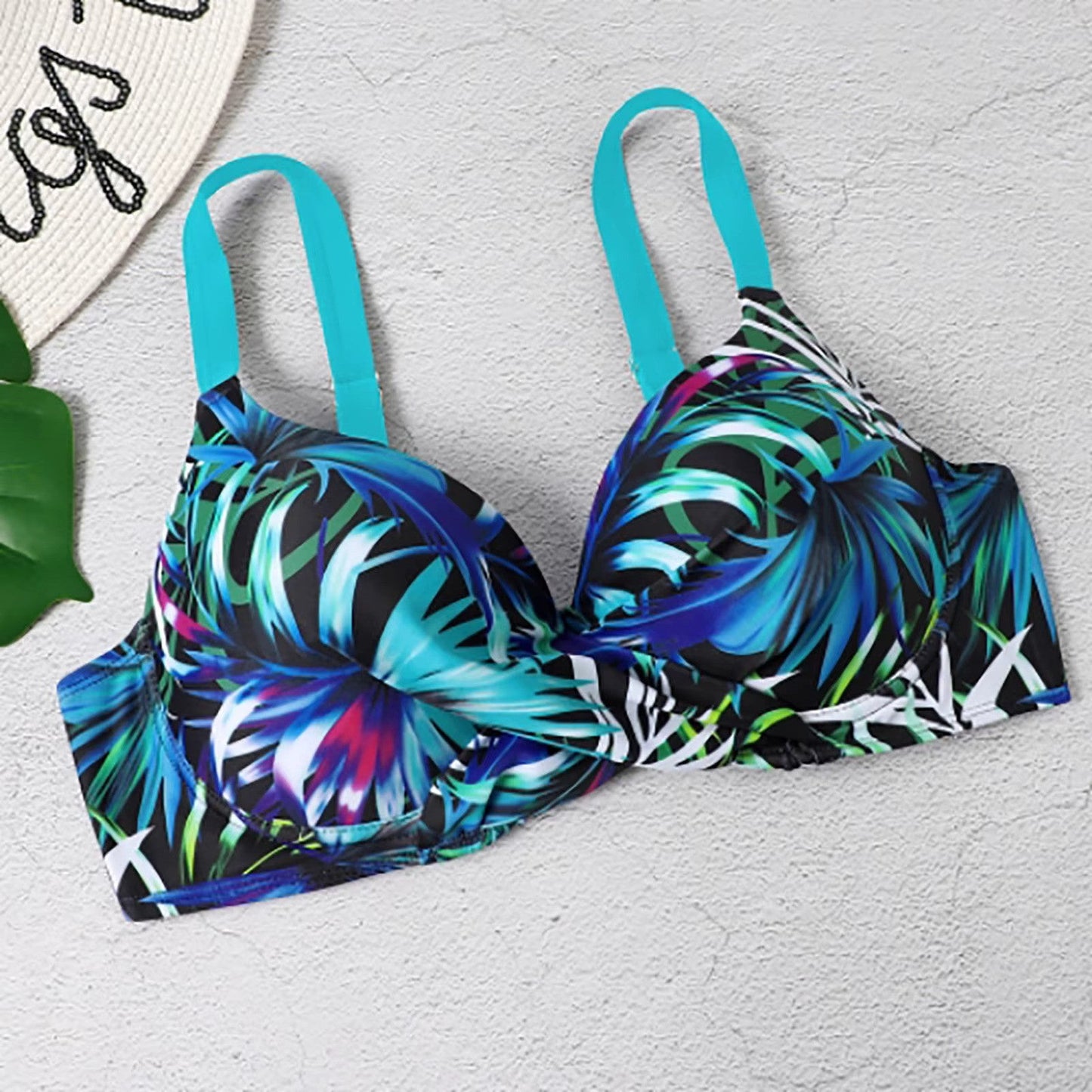 Bushii | Bikini Dames Hoge Taille – Tropische Print & Flatterende Pasvorm