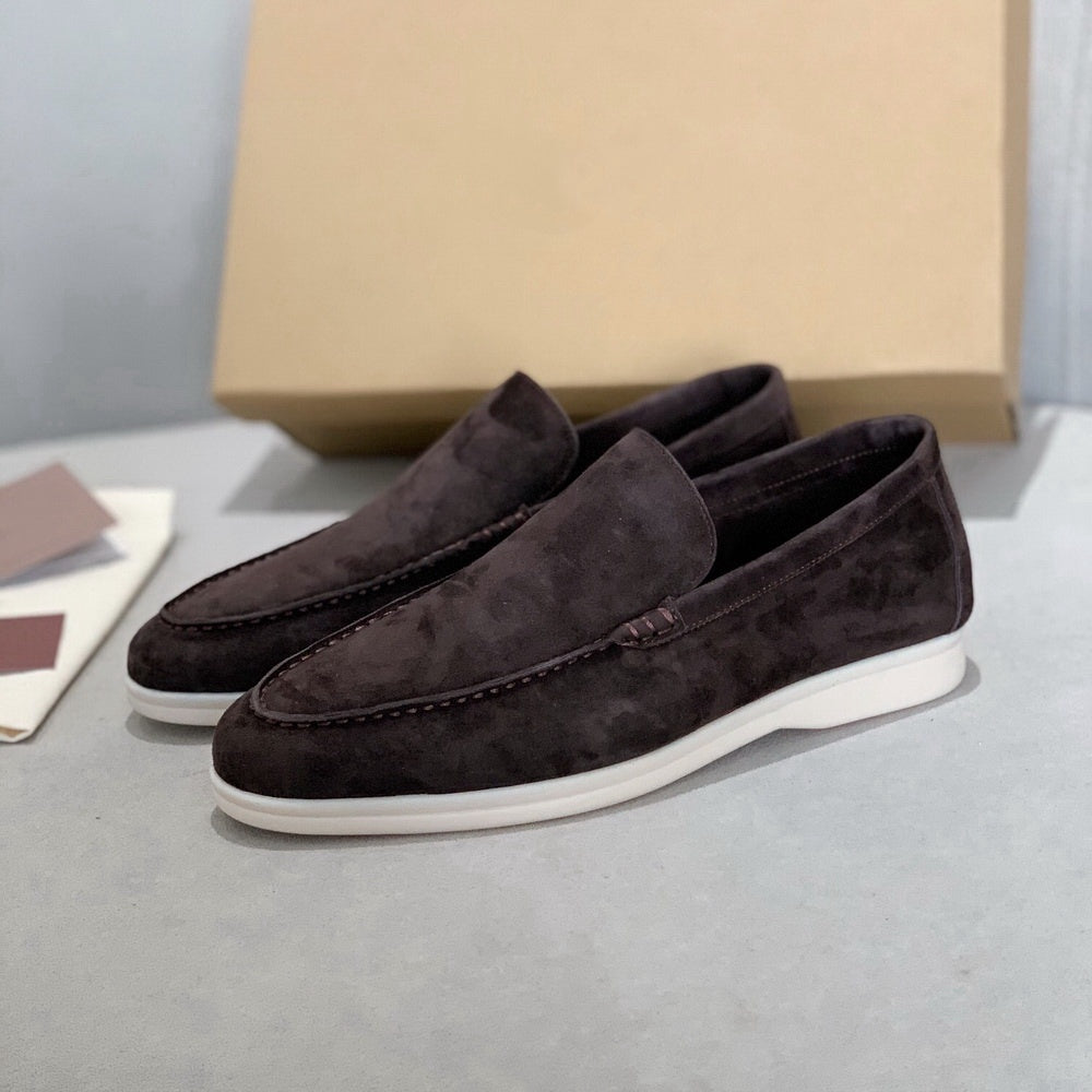 Bushii | Heren Loafers Suède Klassiek Zwart Minimalistisch