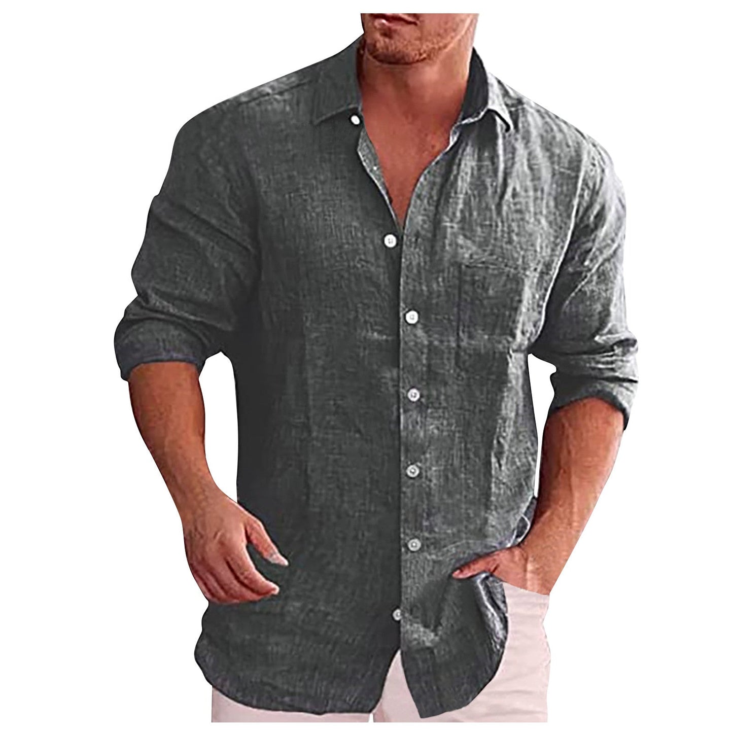 Bushii | Linnen Casual Herenoverhemd