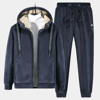 CEDER | Klassiek fleece gevoerd warm trainingspak voor heren