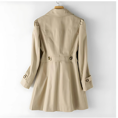 Bushii | Dames Trenchcoat – Lentejas Lang Model met Knoopsluiting