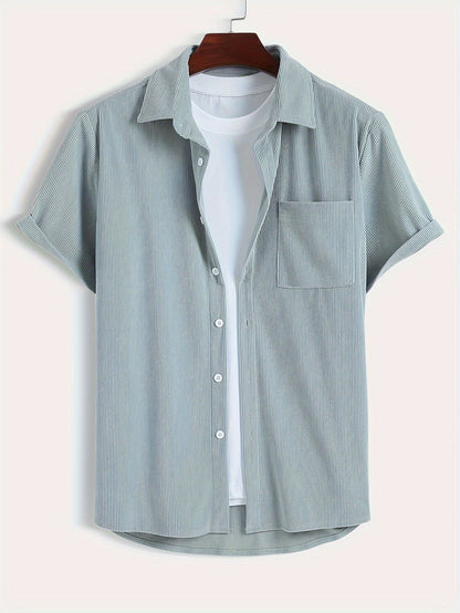 Bushii | Luxe Effen Zomerset Heren – Set met Overhemd & Shorts
