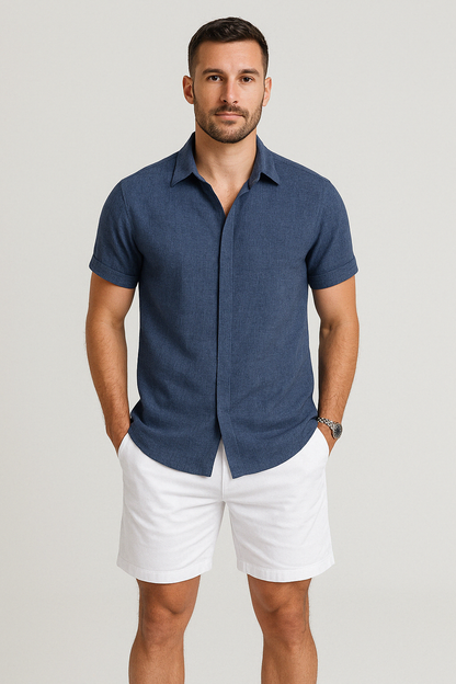 Bushii | Stijlvol Korte Mouwen Heren Shirt