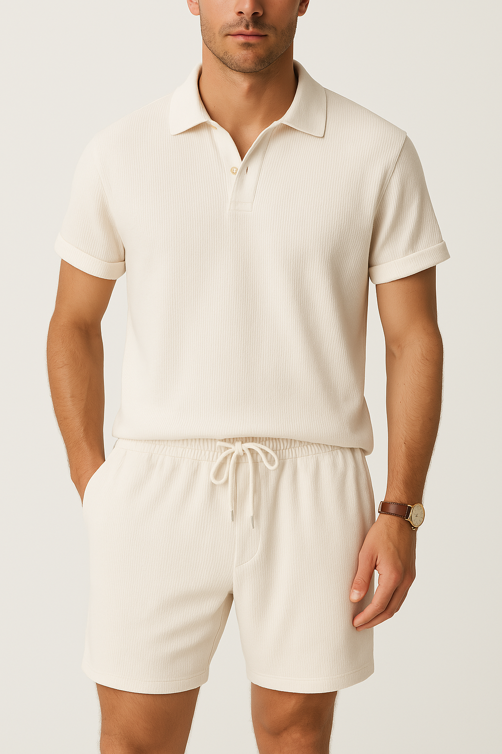 Bushii | Zomerset Heren Katoen – Shirt en Korte Broek
