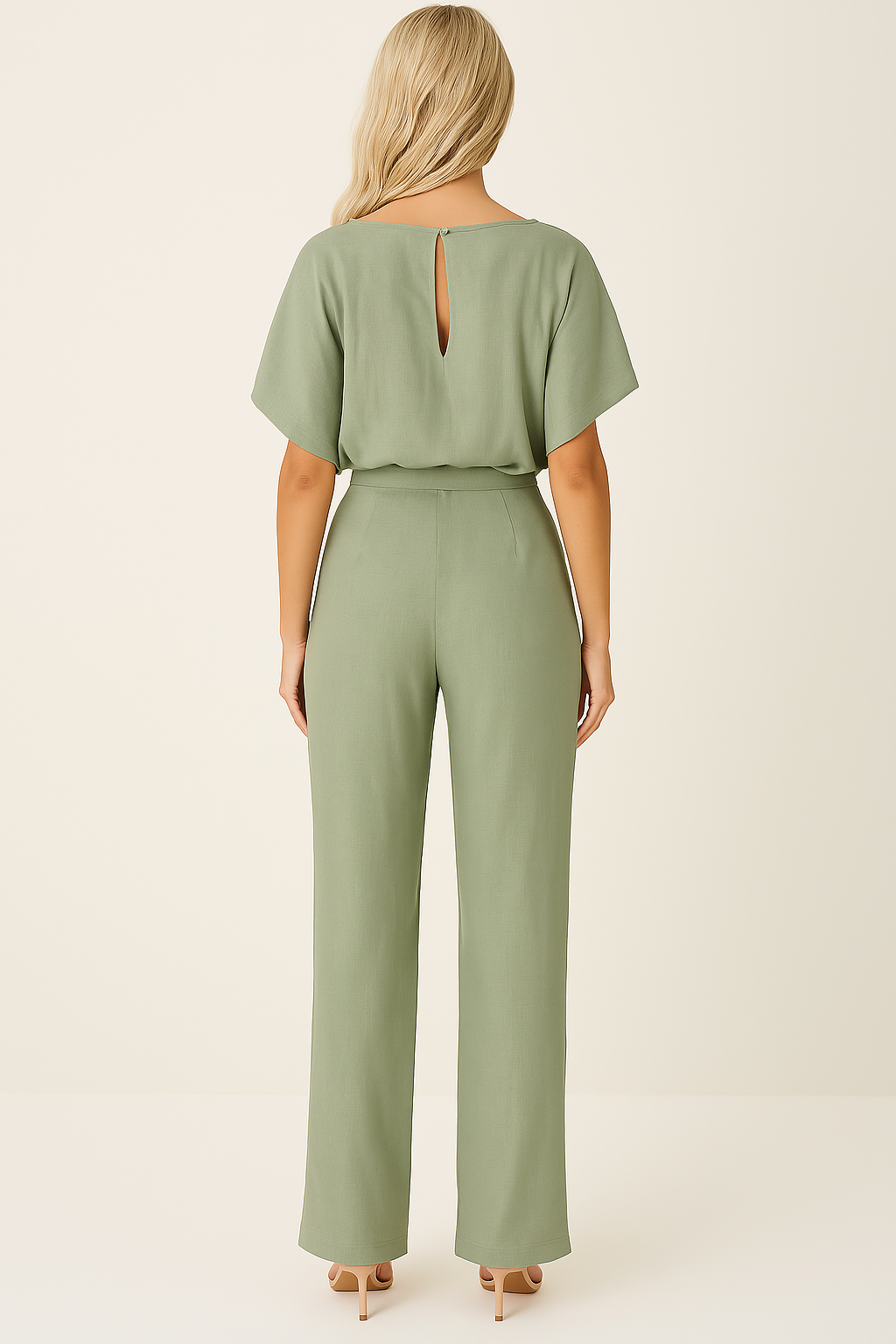 Bushii | Dames Jumpsuit – Elegante Zomerlook Met V-Hals En Knoopdetail
