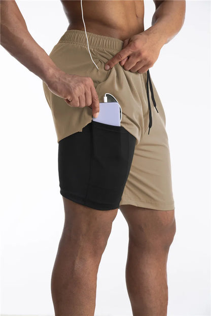 Bushii | Hardloop Shorts Heren met Liner en Telefoonzak