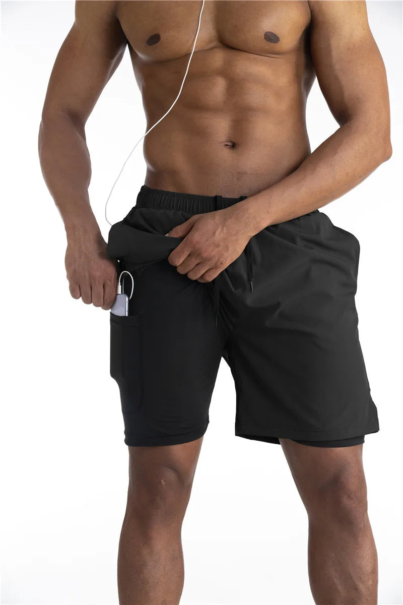 Bushii | Hardloop Shorts Heren met Liner en Telefoonzak
