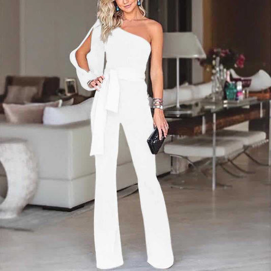 Bushii | Dames Jumpsuit Zwart Katoen Feestelijk Met Flatterende Pasvorm