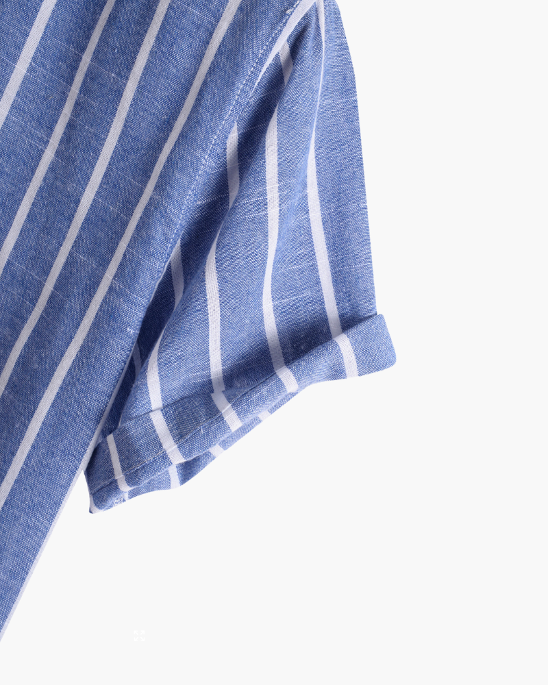 HUGO | Marineblauw Gestreepte Polo voor Heren – Stijlvol en Comfortabel