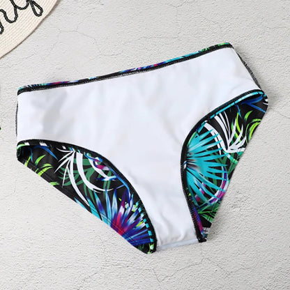 Bushii | Bikini Dames Hoge Taille – Tropische Print & Flatterende Pasvorm