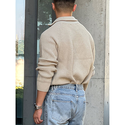 Thommy | Casual Gebreide Half-Zip Trui