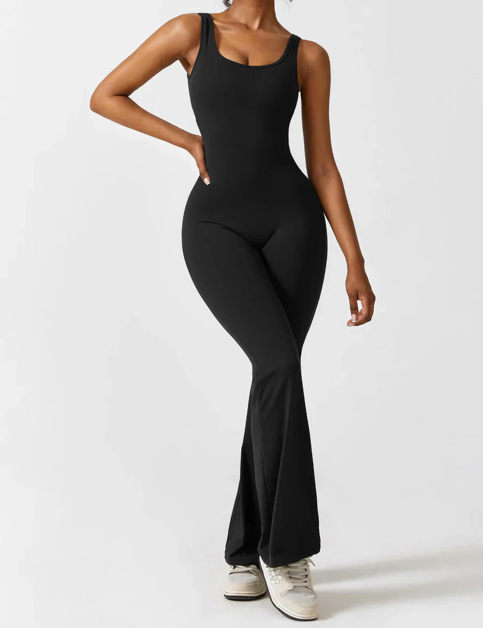 Bushii | Dames Jumpsuit Stretchy Flared Met V-back