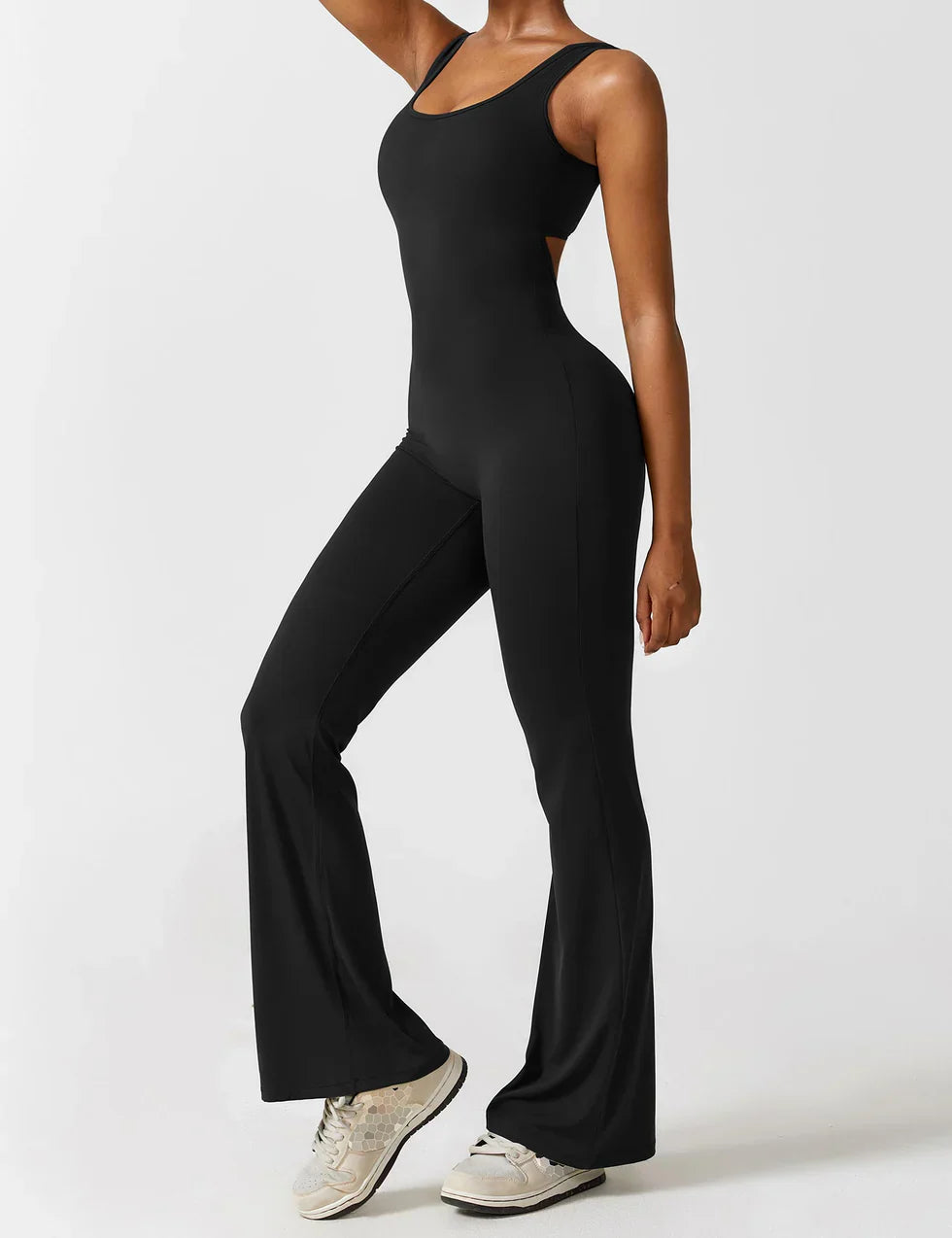 Bushii | Dames Jumpsuit Stretchy Flared Met V-back