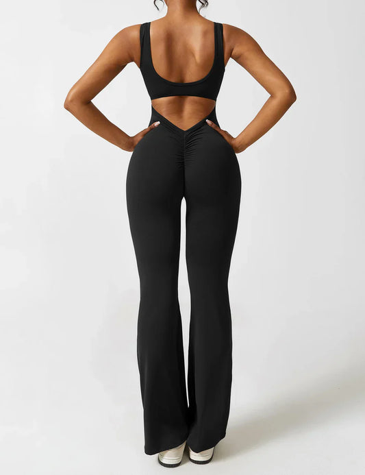 Bushii | Dames Jumpsuit Stretchy Flared Met V-back