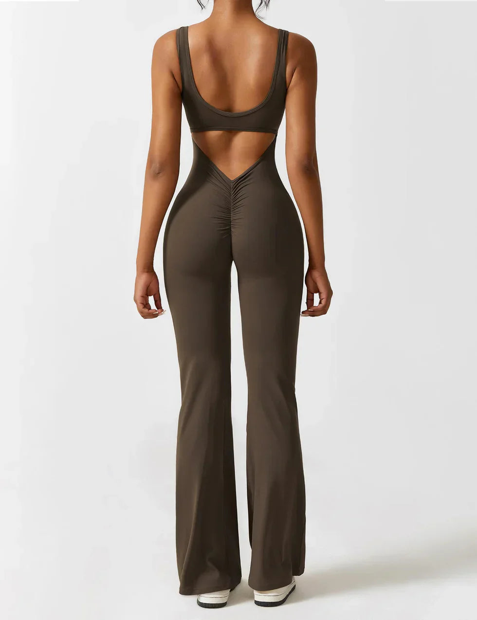 Variant image for Dames Jumpsuit Stretchy Flared Met V-back-19