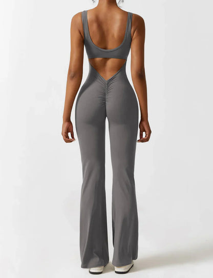 Variant image for Dames Jumpsuit Stretchy Flared Met V-back-25
