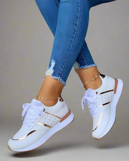JESSIE | Elegant Comfort Sneakers met Metallic Accenten