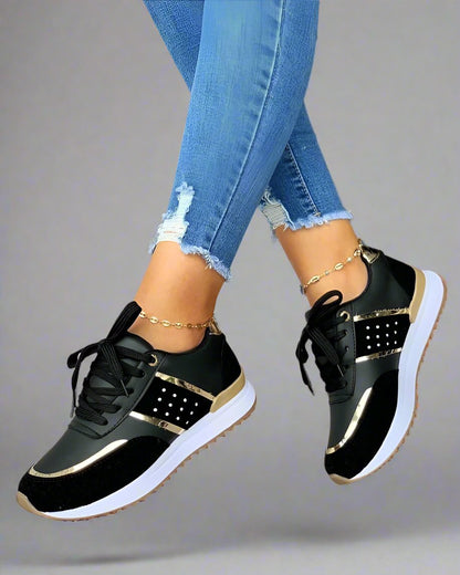 JESSIE | Elegant Comfort Sneakers met Metallic Accenten