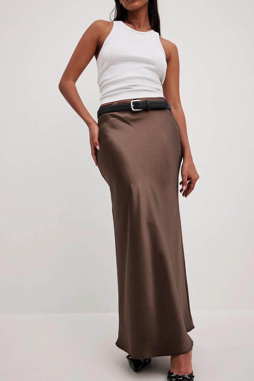 ISIS | Elegante Satijnen Maxi Rok