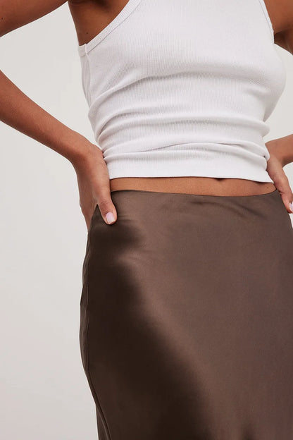 ISIS | Elegante Satijnen Maxi Rok
