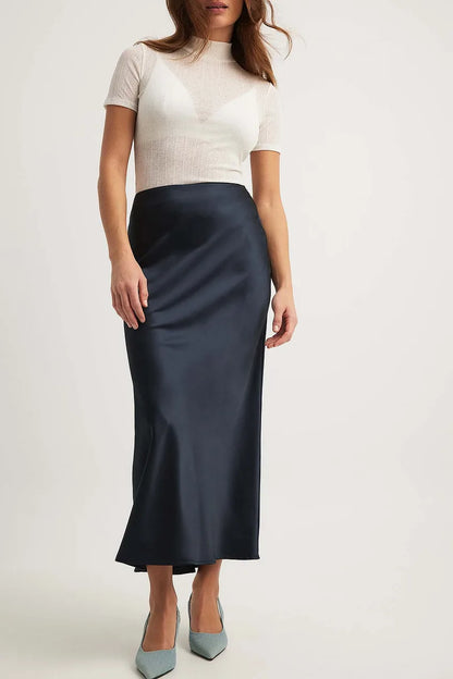 ISIS | Elegante Satijnen Maxi Rok